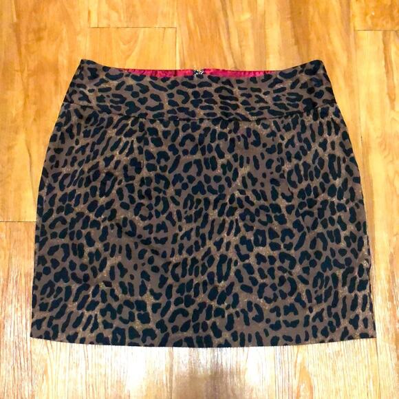 Maurices Leopard Print Skirt Size 9/10 - Picture 1 of 9